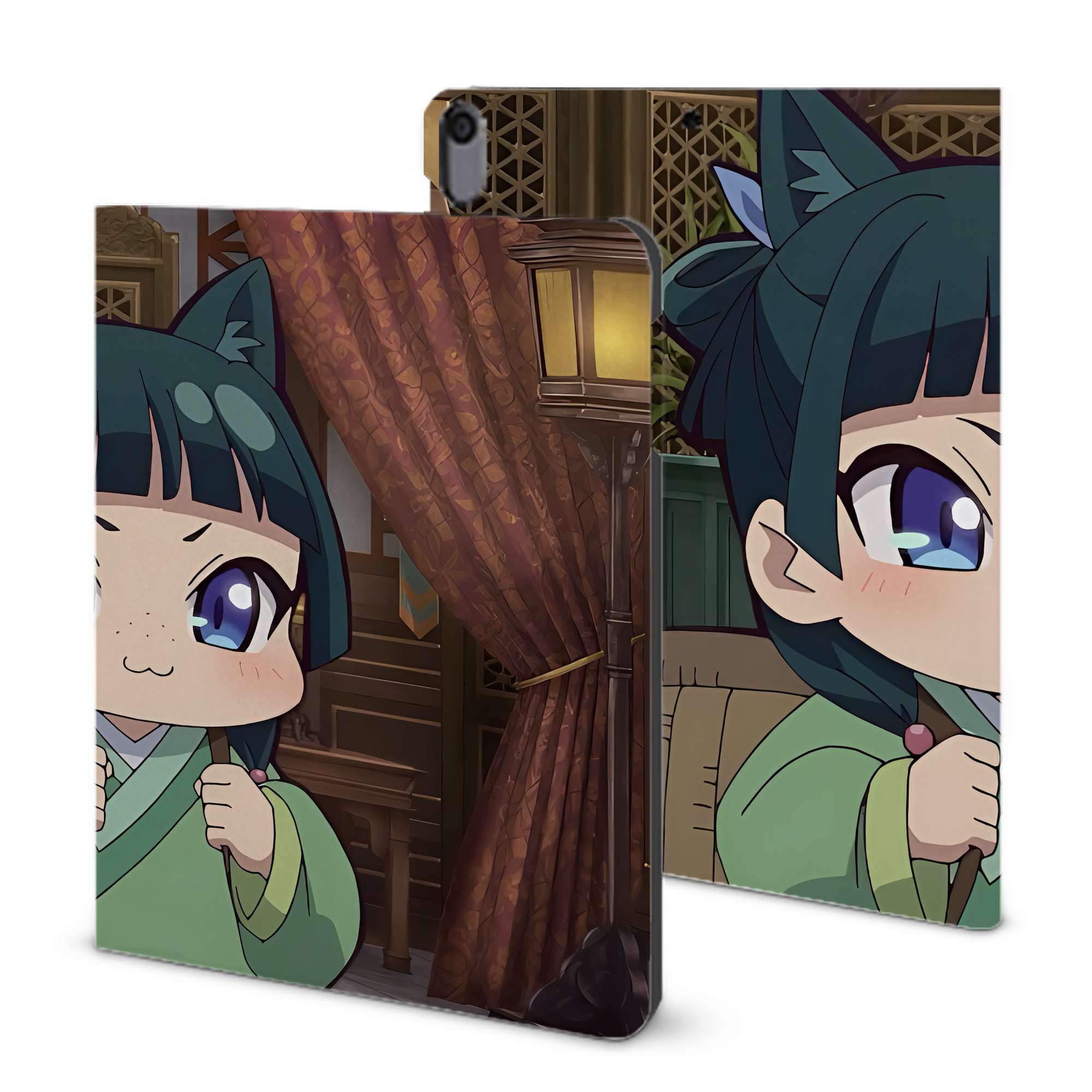 （画像用） 薬屋のひとりごと The Apothecary Diaries IPad ケース ブック型 PUレザー TPU 耐衝撃 軽量 薄型 ペン収納なし 全面保護 IPad 各モデル対応